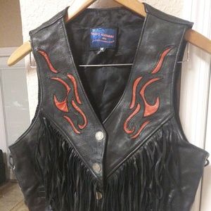 LEATHER MOTORCYCLE VEST
